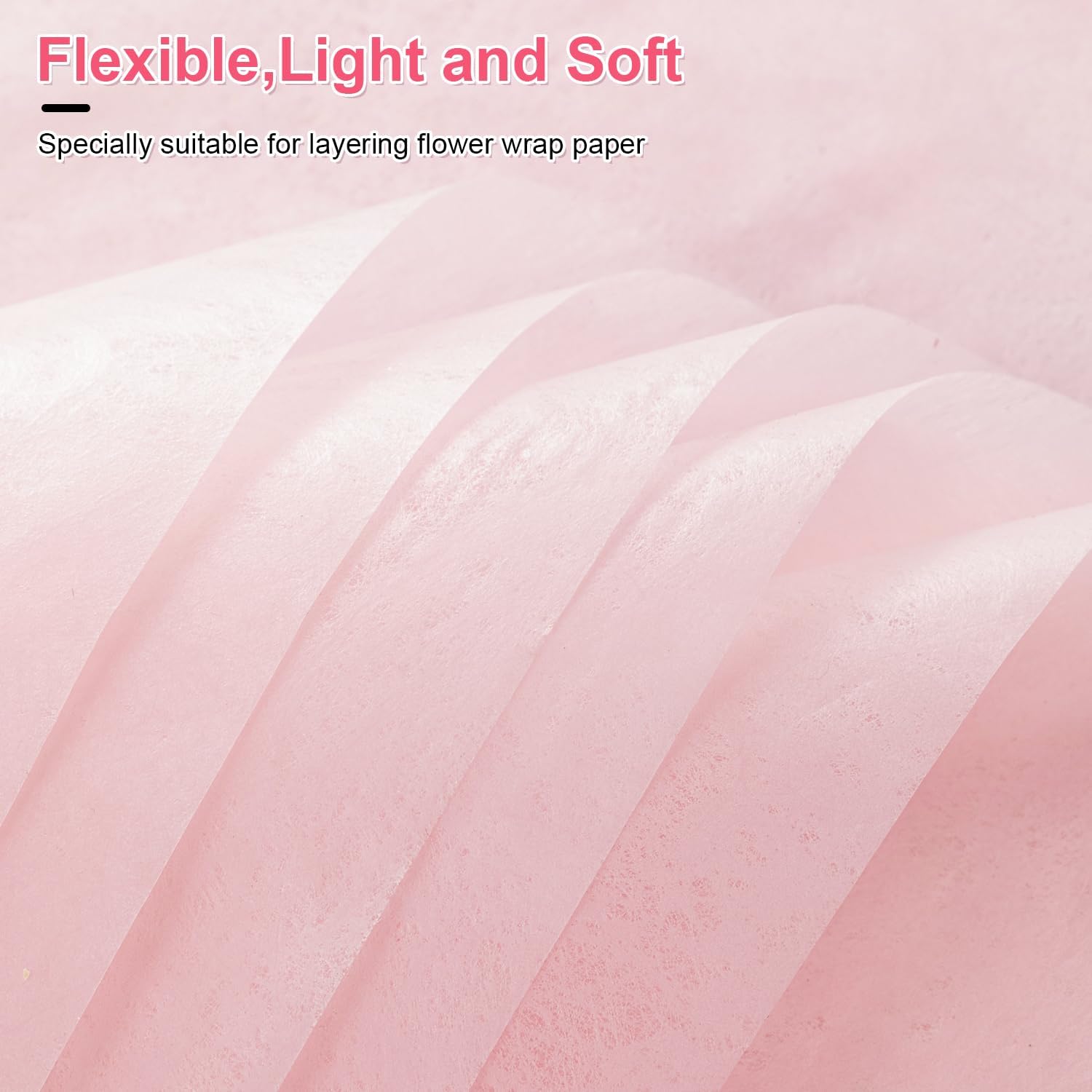 VinTS 48 Sheets 23.6x23.6in Cotton Wrapping Flower Lining Paper for Bouquet | Korean Style Of Waterproof Floral Bouquet Lining Paper,Floral Wrapping Paper for Valentines Bouquets,6 Colors - Image 4